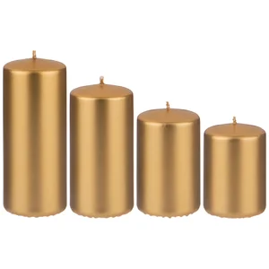 Lefard Набор Свечей Из 4 Шт. 7/8/10/12*5 См. Золотой Металлик 348-449