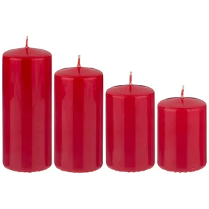 Lefard Набор Свечей Из 4 Шт. 7/8/10/12*5 См. Красный Лакированый 348-450