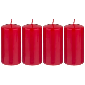 Lefard Набор Свечей Из 4 Шт. 8*4 См. Красный Лакированный 348-448