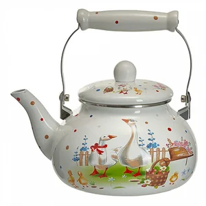 METALLONI Чайник 2,5 л эмалированный с керамической ручкой EM-251X1/73 Гуси