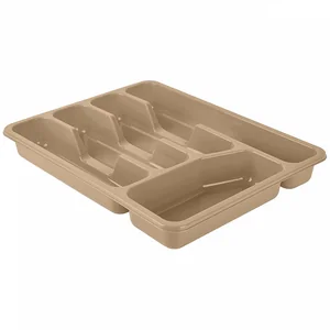 DELTA Лоток для столовых приборов Plast Team 330х260х43 мм PT156010015 шоколадный мокко
