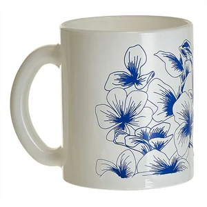 DELTA Кружка 300 мл 1208/DPP Акварель белый/синий