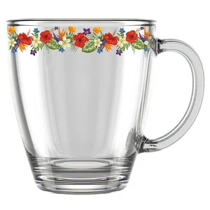 ДЕКОСТЕК Кружка для чая 350 мл 2025-Д Бордюр цветочный