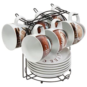 КОРАЛЛ Набор чайный 12 пр.набор чайный Кофемания180мл.на мет.подст. RS097-1334J