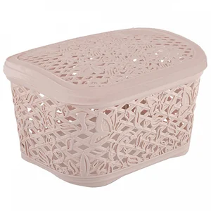 Delta Корзинка для хранения Keeplex Fiori с крышкой 1 л, 16,9×12,7×10 см KL401911005 бежевый топаз