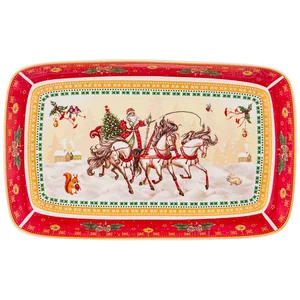 Lefard Блюдо Тройка Прямоуг. 30х19х4см Красное 85-1646