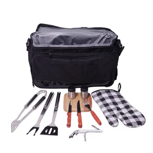 Kamille Набор аксессуаров для гриля и пикника 11 предметов с термосумкой СКАУТ СК 0719