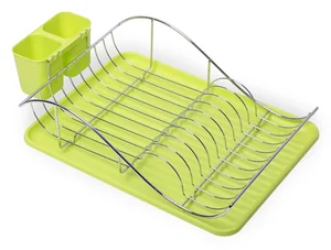 Kamille Сушилка для посуды KM-0761A (50х32х13 см) зеленый поддон