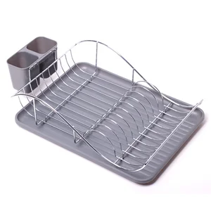 Kamille Сушилка для посуды KM-0761B (52х32х13 см) серый поддон