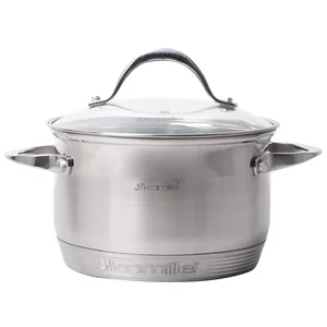 Kamille Кастрюля 2,1 л. из нержавеющей стали с крышкой KM-4717S (d16х10,5 см) с 7-слойным дном