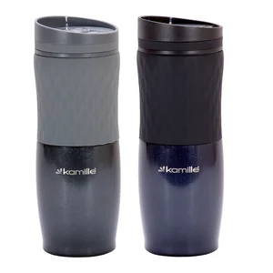 Kamille Термокружка 500 мл. KM 2047 из нержавеющей стали с TPR вставкой