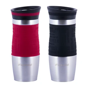 Kamille Термокружка 380 мл. из нержавеющей стали KM-2069 с TPR-вставкой