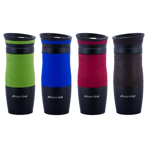 Kamille Термокружка 380 мл. из нержавеющей стали KM 2069A с TPR-вставкой