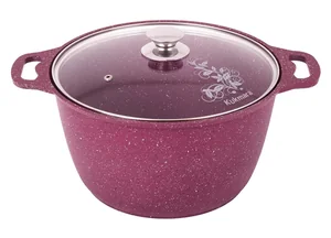 KUKMARA Кастрюля 6л со стеклянной крышкой, АП линия Trendy style (Mystery) к61tsm