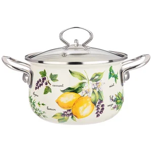 Lefard Кастрюля Эмалированная Agness Со Стеклянной Крышкой Серия Секретные Ингредиенты 2.0 Л, 18*11 См. 915-126