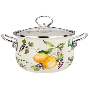 Lefard Кастрюля Эмалированная Agness Со Стеклянной Крышкой Серия Секретные Ингредиенты 2.8 Л, 20*12 См. 915-127