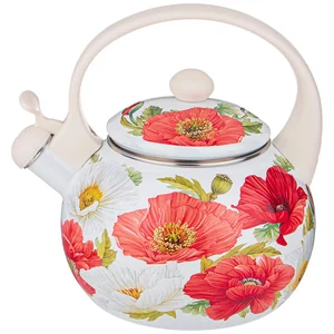 Lefard Чайник Agness Эмалированный Со Свистком Серия Маки, 2,2л, Индукционное Дно. 934-449