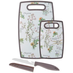 Lefard Набор Досок Разделочных С Ножом 23*37*1,2/16*25*1,2/21*3*1,5см. 895-196