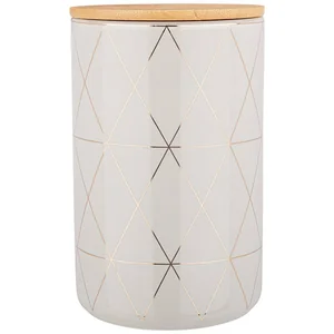 Lefard Емкость Для Сыпучих Продуктов С Бамбук.крышкой 10*10*16 См. / 800 Мл. 490-449