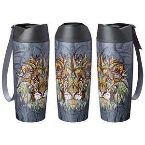 Lefard Термокружка Agness Лев С Кнопкой-стоппером, 380мл Колба Нерж.сталь 709-086