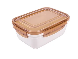 DD STYLE Воздухонепроницаемый глубокий прямоугольный контейнер Крем 2300 мл 301141