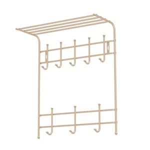 НИКА Вешалка  с полкой 2-х ярус. ВПТ8/БЖ бежевый металлик