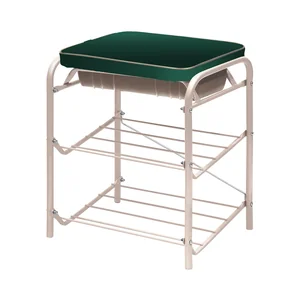 НИКА Банкетка для обуви НБ1/G зеленый/бежевый