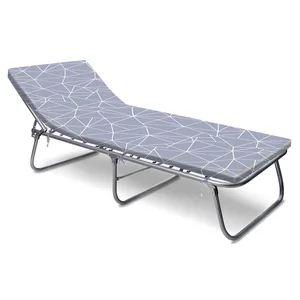 Ника Кровать раскладная с мягким матрасом РК4-М/4 с линиями на сером