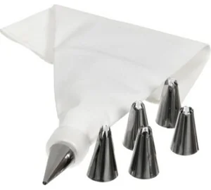 MARMITON Набор для декорирования выпечки мешок и 6 стальных насадок 16182