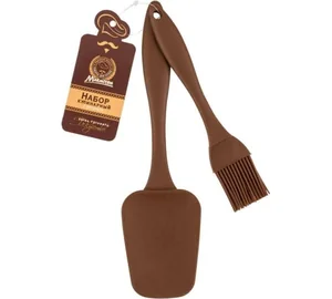 MARMITON Силиконовый кулинарный набор 2 предмета: кисточка 17 см, лопатка 23,5 см 17081