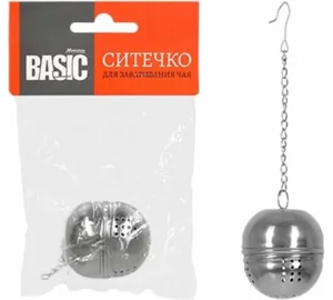 MARMITON Ситечко для заваривания чая basic, металлическое, на цепочке, 4x14 см 17425