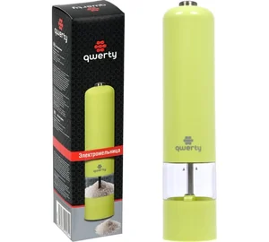 MARMITON Электромельница QWERTY перец/соль, цвет салатовый, 5x23 см, на батарейках 4хАА 71004