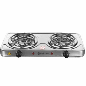 Sakura Электроплита ПЭ-11Н нерж 1500Вт + 1000Вт