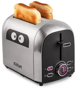 Kitfort Тостер КТ-2099 серебристый/черный