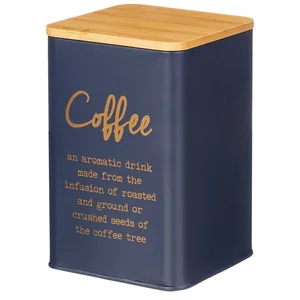 Lefard Емкость Для Сыпучих Продуктов Agness Navy Style Кофе 1,1 Л 10*10*14 См Цвет: Ночной Синий. 790--306