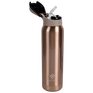 MALLONY Термобутылка спортивная с трубочкой, объём: 500 мл, цвет: бронзовый. 323496-SK