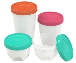 Альт-пласт Набор банок с завинчивающимися крышками №2 (2×0,6л; 0,9л; 1,2л) (D-116мм) (4шт) АП 618