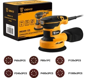 DEKO Шлифмашина эксцентриковая сетевая DKG400-125 063-2203