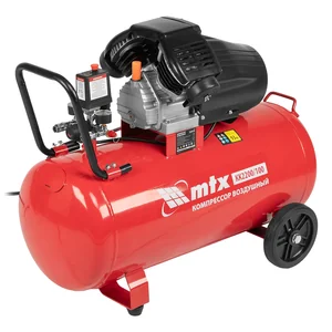 Matrix Компрессор воздушный КК-2200/100, 2,2 кВт, 350 л/мин, 100 л, прямой привод, масляный 58033