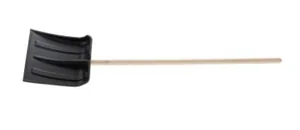 Сибртех Лопата для уборки снега пластиковая, без планки, 350х350х1445 мм, деревянный черенок Россия 61574522