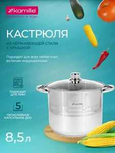 Kamille Кастрюля KM-5403 8,5л.