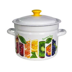 КМК Кастрюля 9л цил.борт.с рис.(бел.) Палитра вкуса 41804-212/6-У2