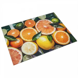 ALPENKOK Доска разделочная 30×40 см стеклянная AK-9051 Сочный цитрус