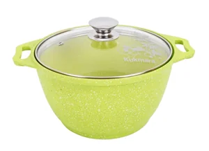 KUKMARA Кастрюля 6л со стеклянной крышкой, АП линия Trendy style (Lime) к61tsl