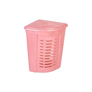 DD STYLE Корзина для белья 45 л. 05003 ПЕПЕЛЬНО/РОЗОВЫЙ