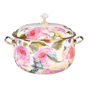 Lefard Кастрюля Эмалированная Agness С Крышкой, Серия Винтаж, 6,1л, Диаметр=24см 950-025