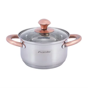 Kamille Кастрюля 1,5 л. из нержавеющей стали KM 4930 с медными ручками