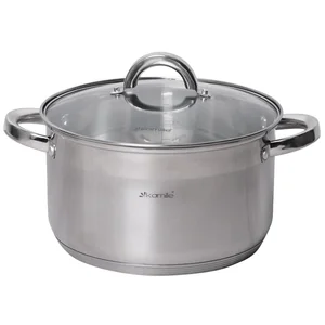 Kamille Кастрюля 6,5 л. из нержавеющей стали с крышкой KM-5624S