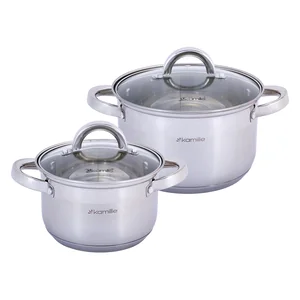 Kamille Набор кастрюль 4 предмета КМ-5627S из нержавеющей стали (2,1 л; 3,8 л)