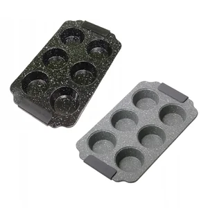 Kamille Форма для запекания порционная KM-6038 (30х18х3 см) из углеродистой стали с 6 отделениями